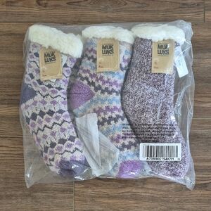 Muk Luks Purple Sock Trio
